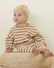 Quincy Mae Waffle Slouch Set - Harvest Stripe | HONEYPIEKIDS.COM