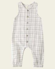 Quincy Mae Woven Jumpsuit - Blue Plaid | HONEYPIEKIDS 