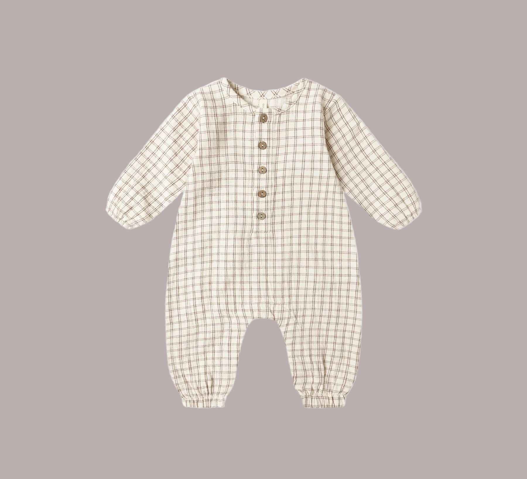 Quincy Mae Woven Jumpsuit - Cedar Check | HONEYPIEKIDS 