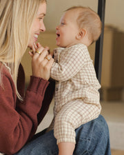 Quincy Mae Woven Jumpsuit - Cedar Check | HONEYPIEKIDS 