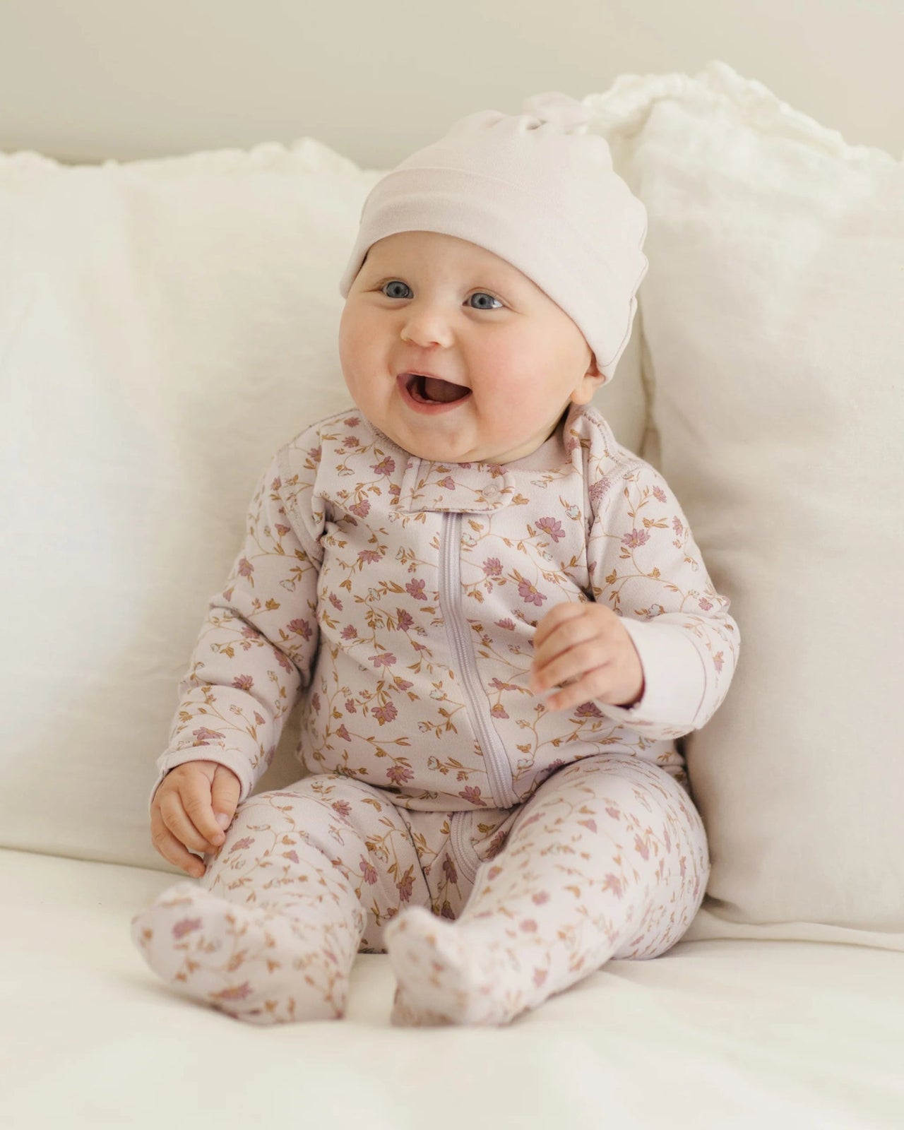 Quincy Mae Zip Long Sleeve Sleeper Footie | Garden | HONEYPIEKIDS