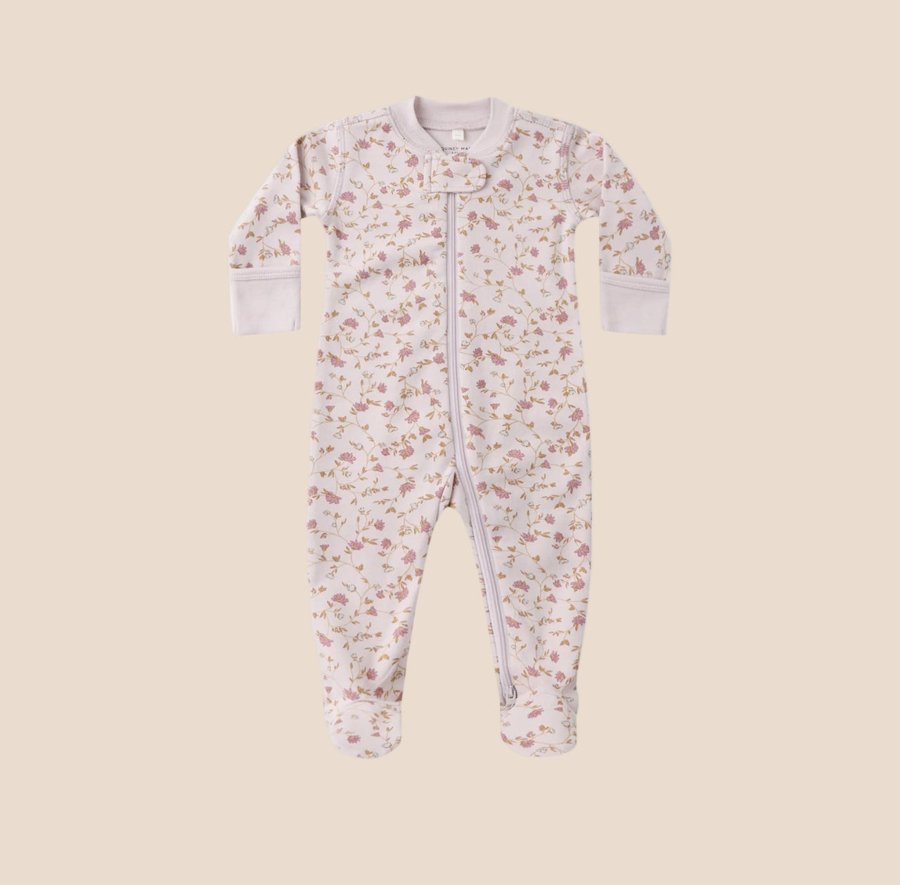 Quincy Mae Zip Long Sleeve Sleeper Footie | Garden | HONEYPIEKIDS