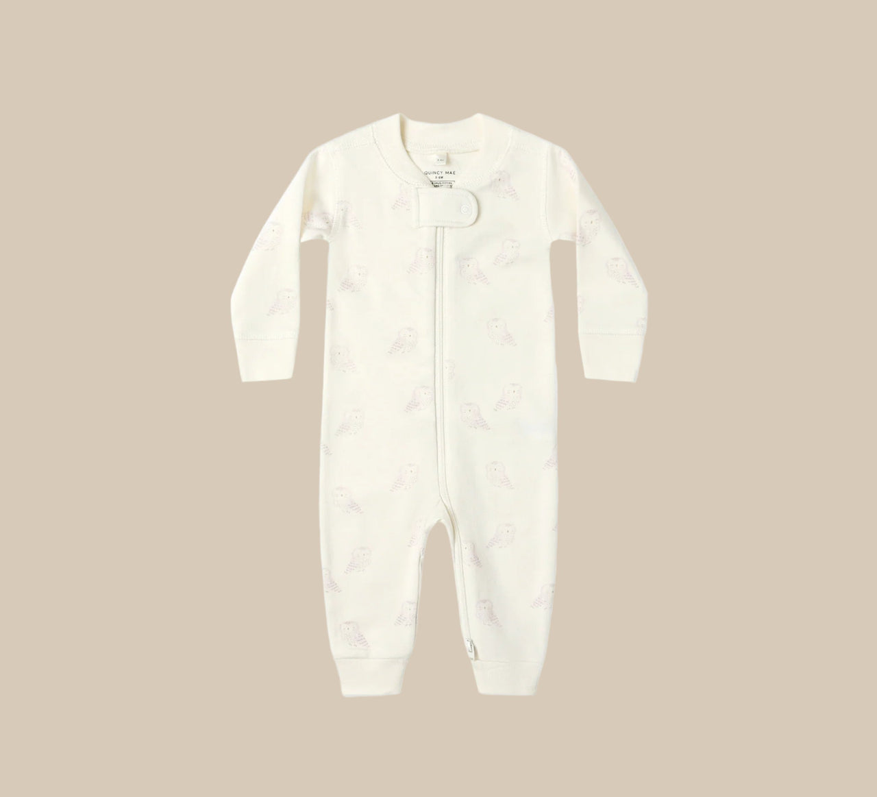 Quincy Mae Zip Long Sleeve Sleeper | Snow Owls | HONEYPIEKIDS