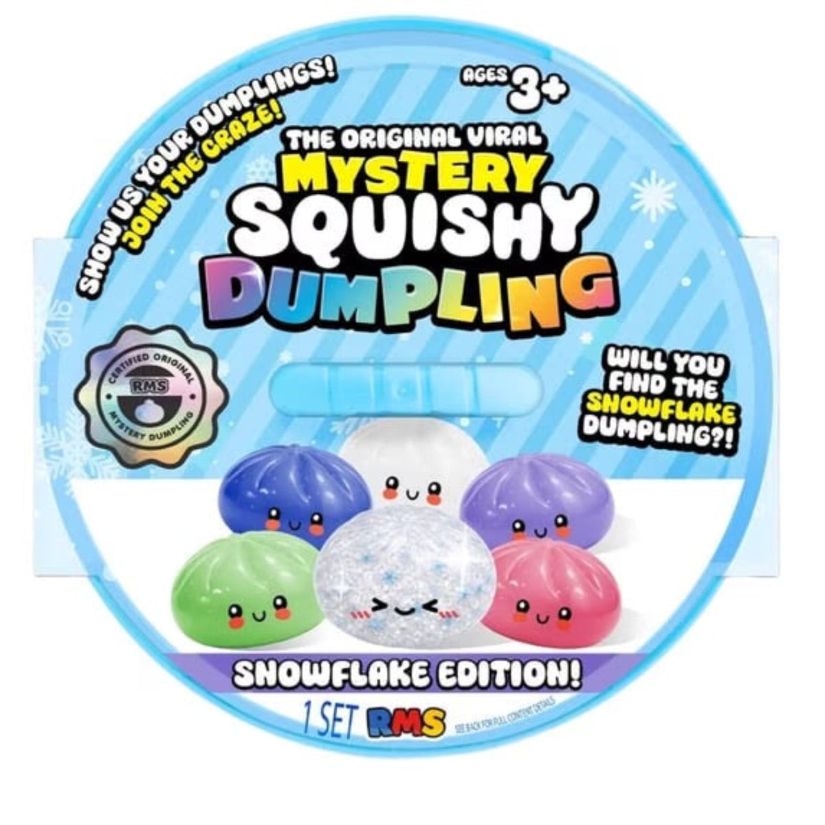 RMS® Snowflake Edition Mystery Bao Bun Dumpling Squishy | HONEYPIEKIDS 