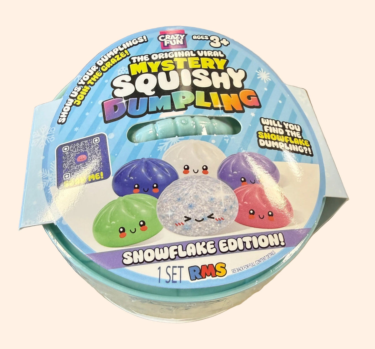 RMS® Snowflake Edition Mystery Bao Bun Dumpling Squishy | HONEYPIEKIDS 
