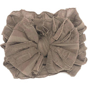 Rockin Royalty - Mocha Ruffled Headband | HONEYPIEKIDS 