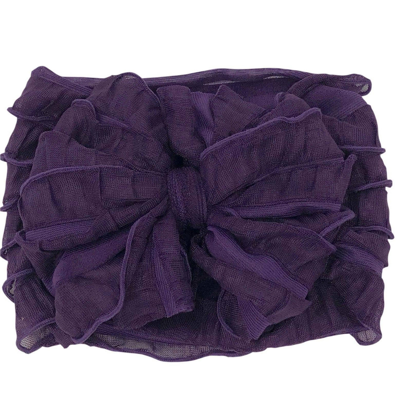 Rockin Royalty - Plum Ruffled Headband | HONEYPIEKIDS 