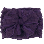 Rockin Royalty - Plum Ruffled Headband | HONEYPIEKIDS 