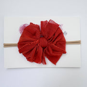 Rockin Royalty - Skinny Mini Ruffled Headband- Burnt Orange | HONEYPIEKIDS 