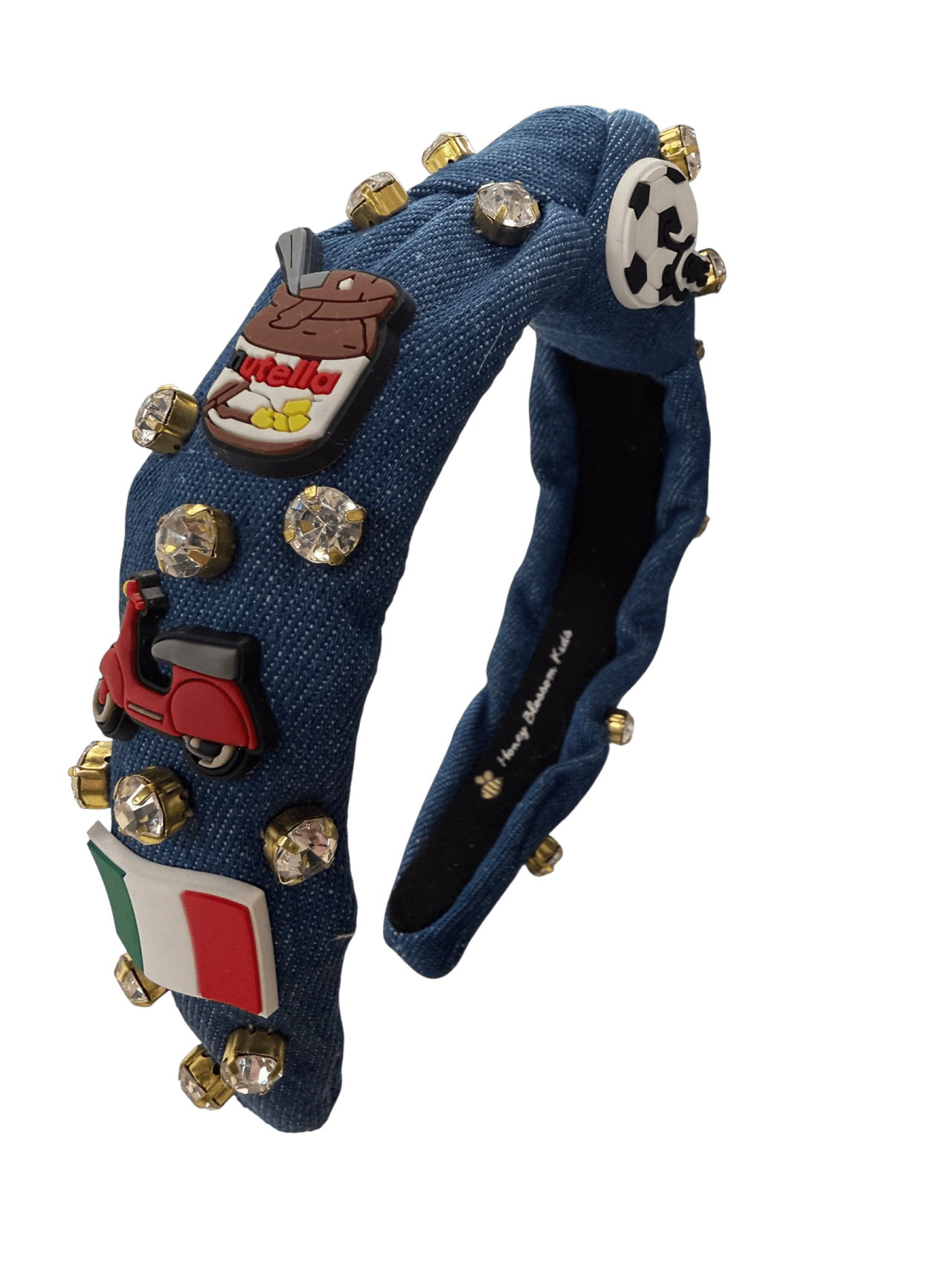 Roman Holiday Blue Denim Charmed Headband