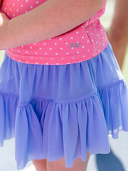 Girls Active Tulle Summer Skort with UPF 50+ - 3 Color Choices | HONEYPIEKIDS 