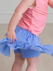 Girls Active Tulle Summer Skort with UPF 50+ - 3 Color Choices | HONEYPIEKIDS 