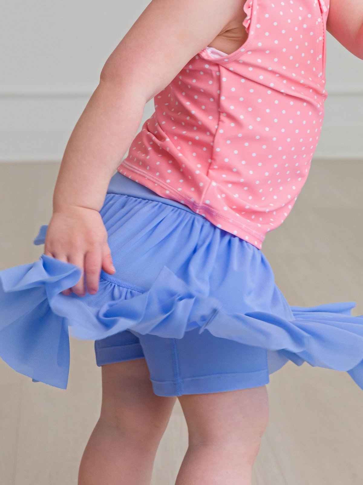Girls Active Tulle Summer Skort with UPF 50+ - 3 Color Choices | HONEYPIEKIDS 