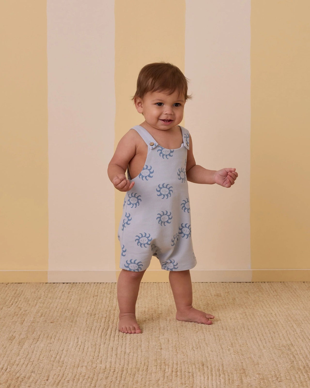 Rylee + Cru Baby Gio Romper | Blue SUNS Pattern | HONEYPIEKIDS 