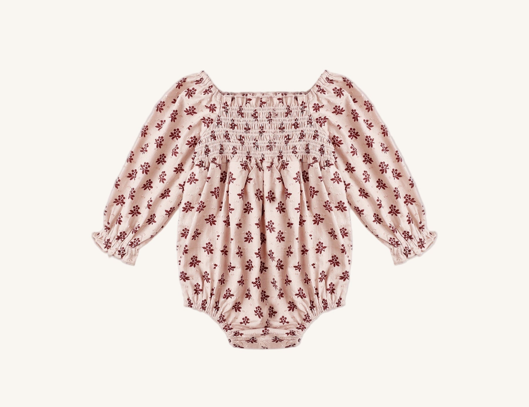 Rylee + Cru Baby Girls Cora Romper - Blush Fleur | HONEYPIEKIDS 