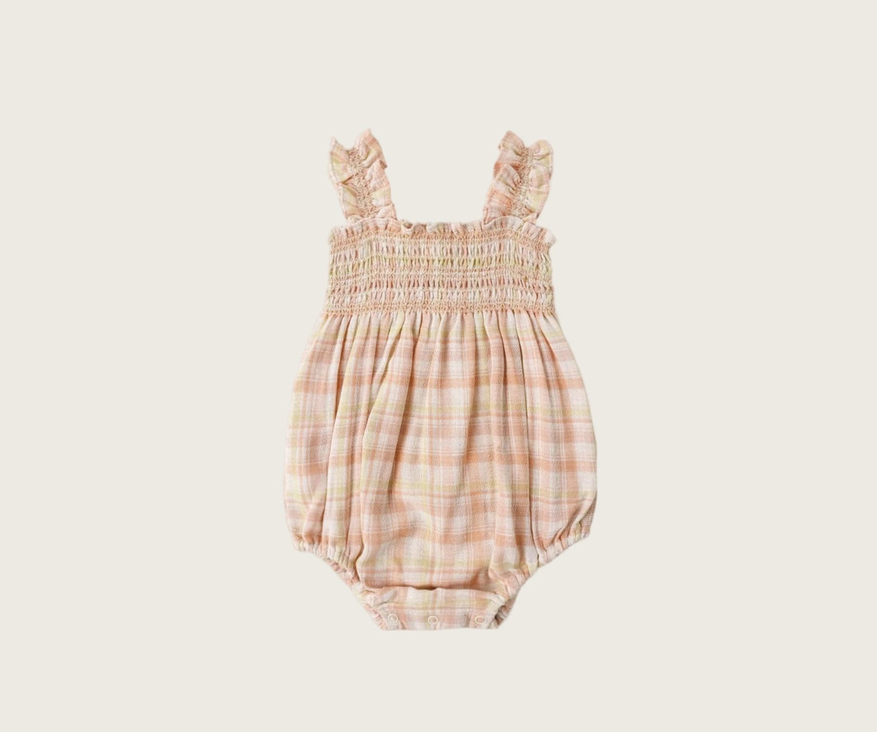 Rylee + Cru Julia Romper - Summer Plaid | HONEYPIEKIDS