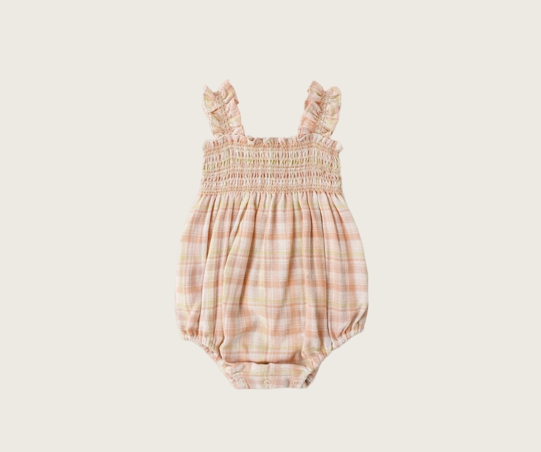 Rylee + Cru Julia Romper - Summer Plaid | HONEYPIEKIDS
