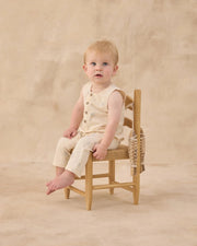 Rylee + Cru TERRY JUMPSUIT PALMS - NATURAL | HONEYPIEKIDS