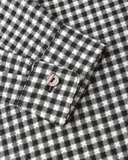 Rylee + Cru Boys Collared Long Sleeve Shirt - Black Gingham | HONEYPIEKIDS 