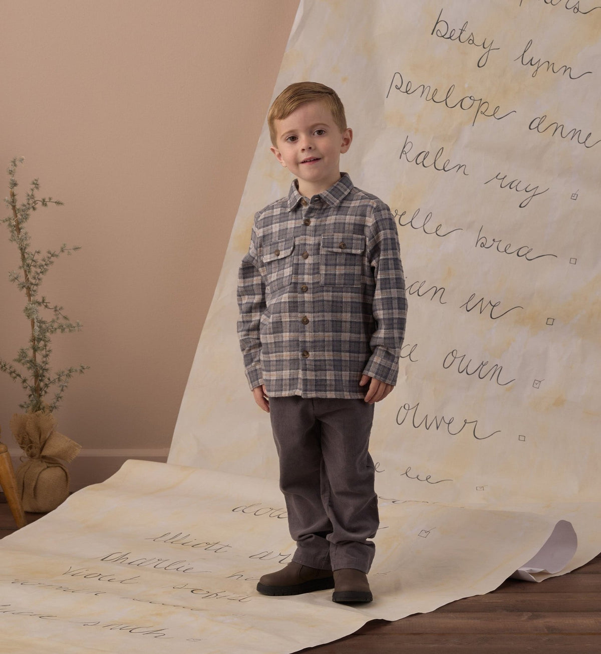 Rylee + Cru Kalen Pant - Slate | HONEYPIEKIDS