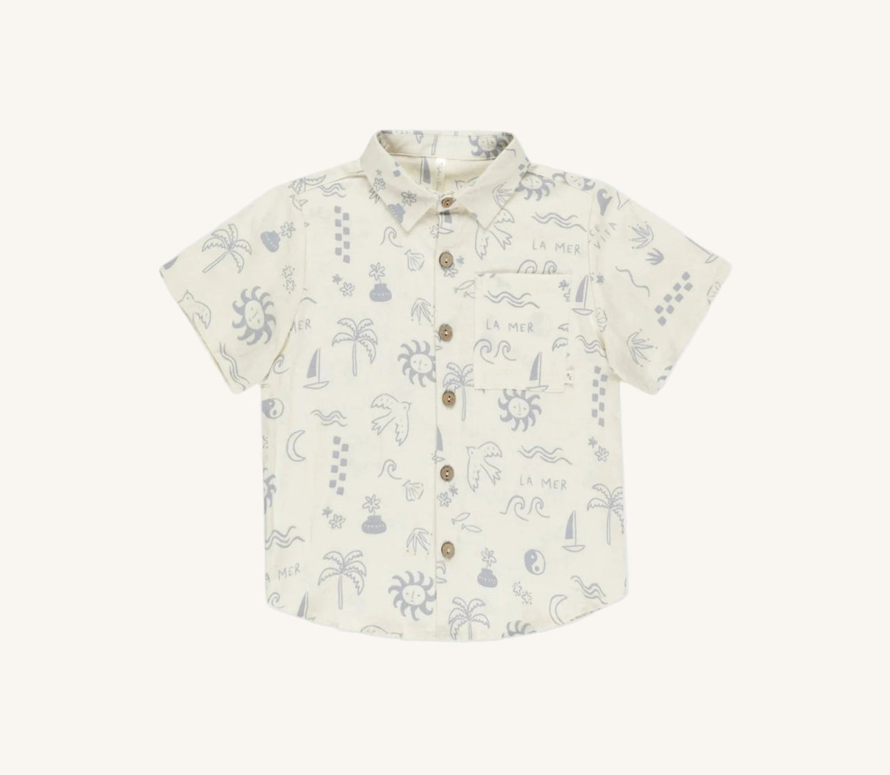 Rylee + Cru Boys Mediterranean Collared SS Shirt | HONEYPIEKIDS 
