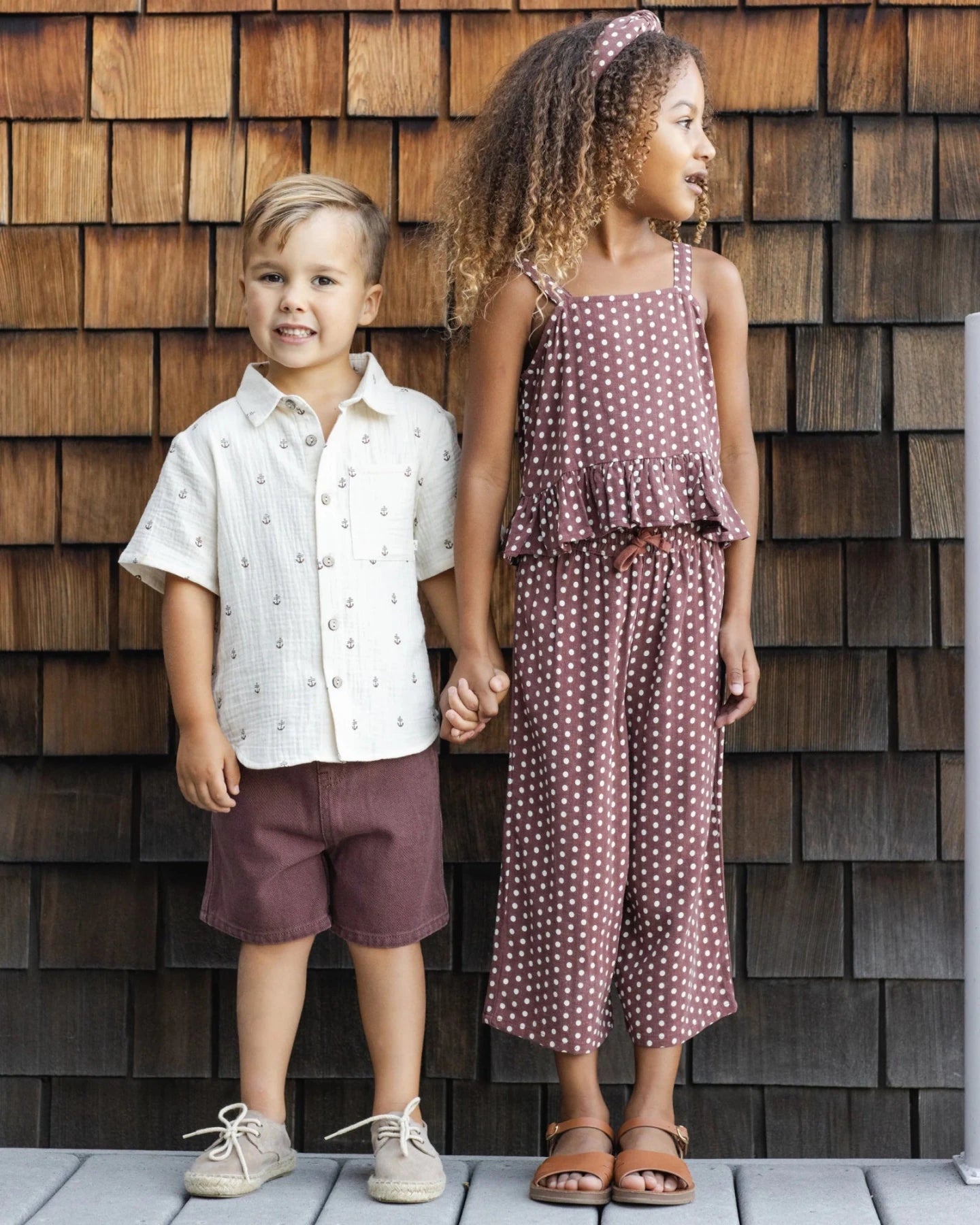 Rylee + Cru Boys Perry Shorts - Chocolate | HONEYPIEKIDS 