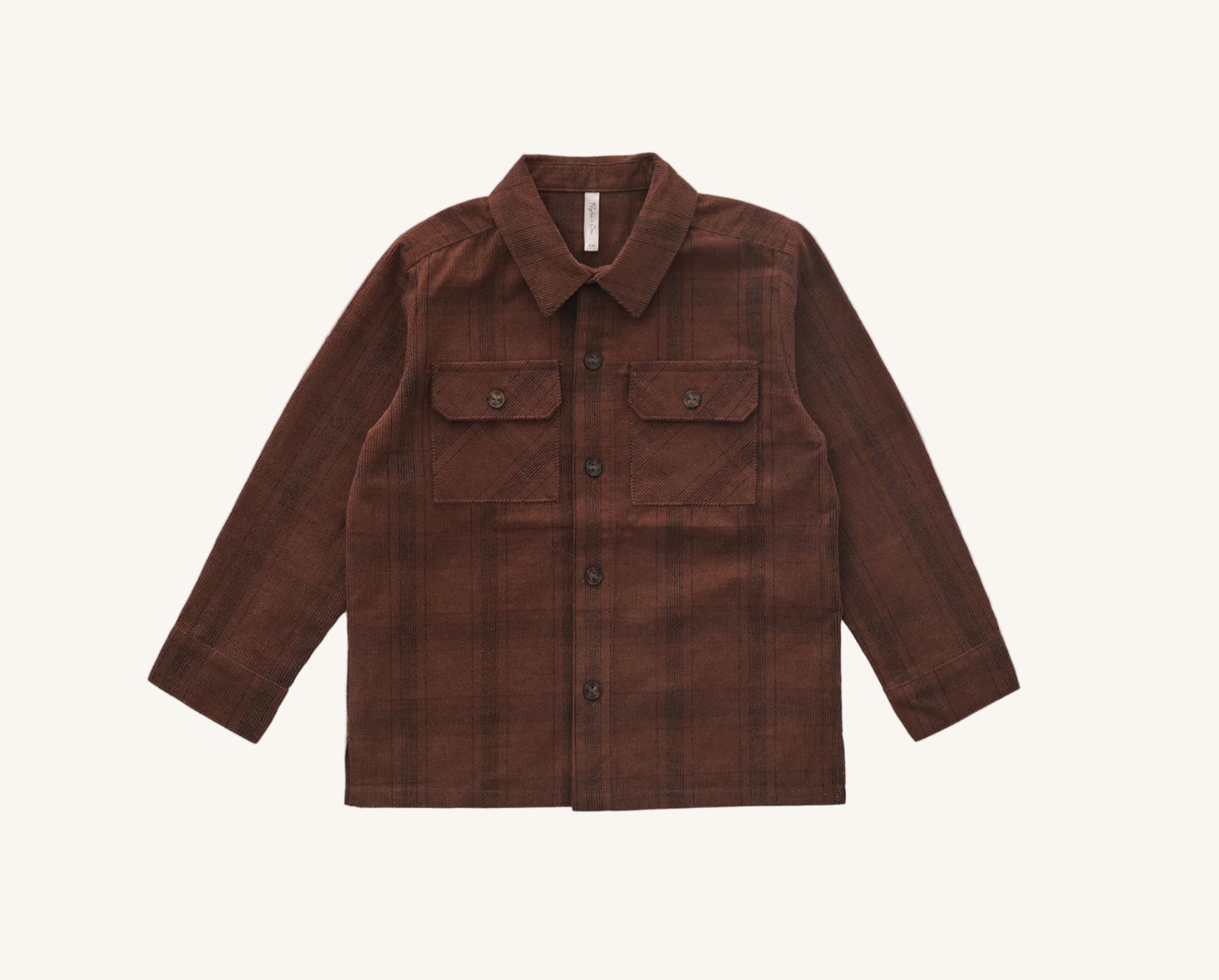 Rylee + Cru Boys Pocketed Corduroy Shirt - Brown | HONEYPIEKIDS 