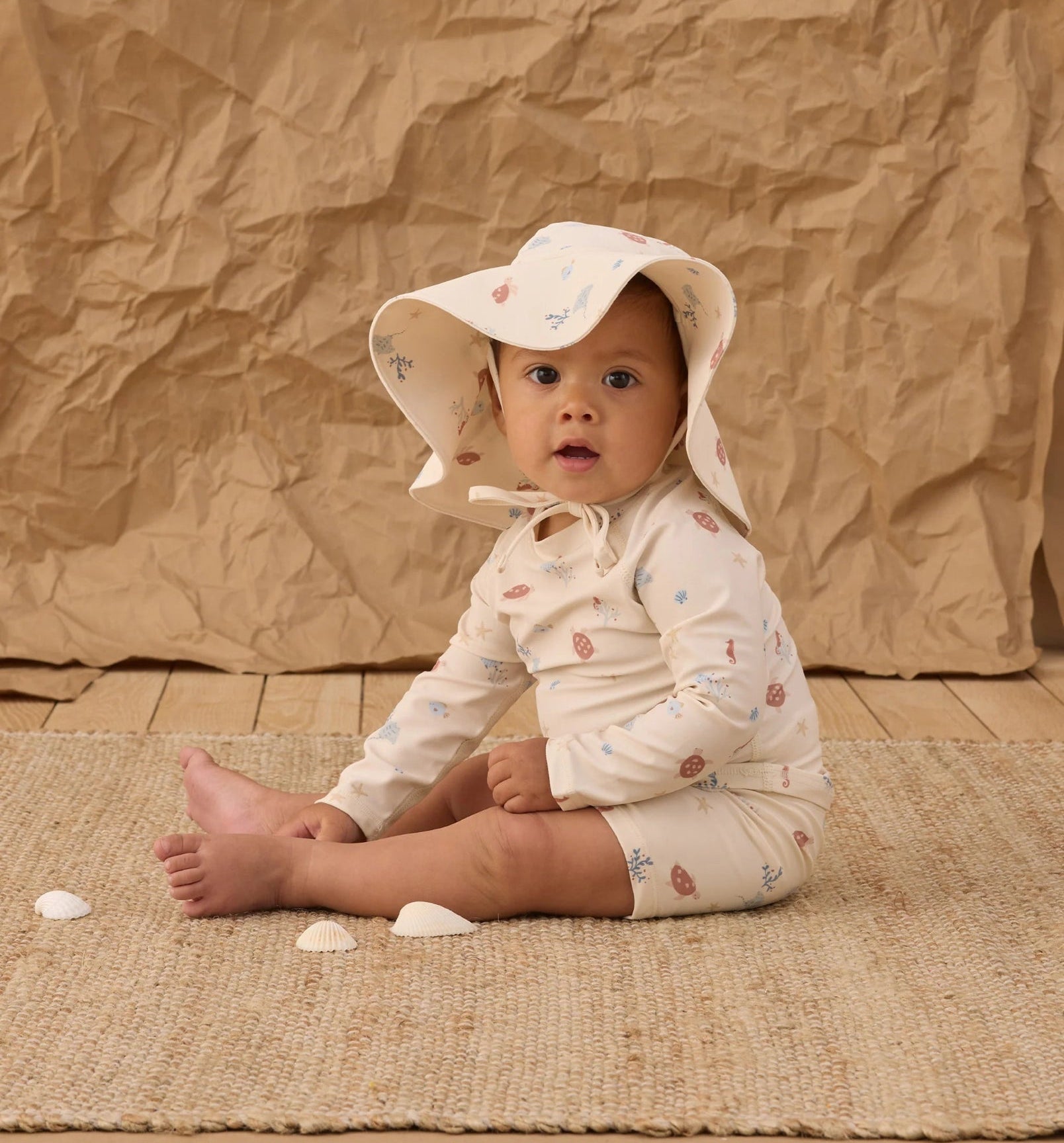 Rylee + Cru Boys Rashguard Set | AQUATIC - NATURAL | HONEYPIEKIDS