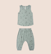 Rylee + Cru Tank + Slouch Pant Set -Coastal | HONEYPIEKIDS
