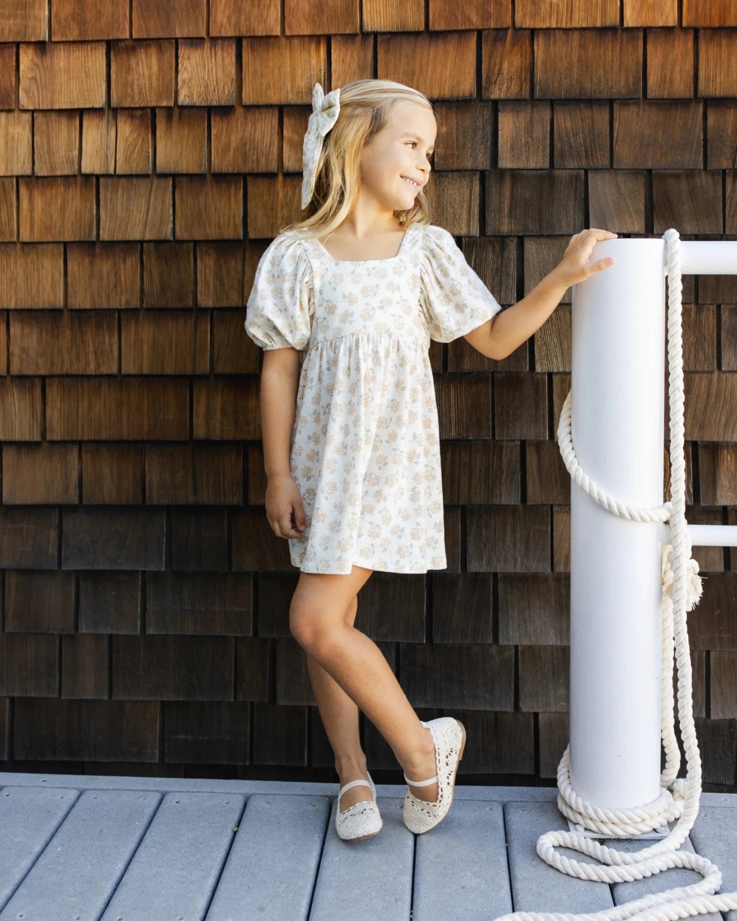 Rylee + Cru Brea Dress in Yellow Ditsy - Baby and Kids | HONEYPIEKIDS