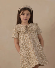 Rylee + Cru Collared Denim Mini Dress - Leopard | HONEYPIEKIDS