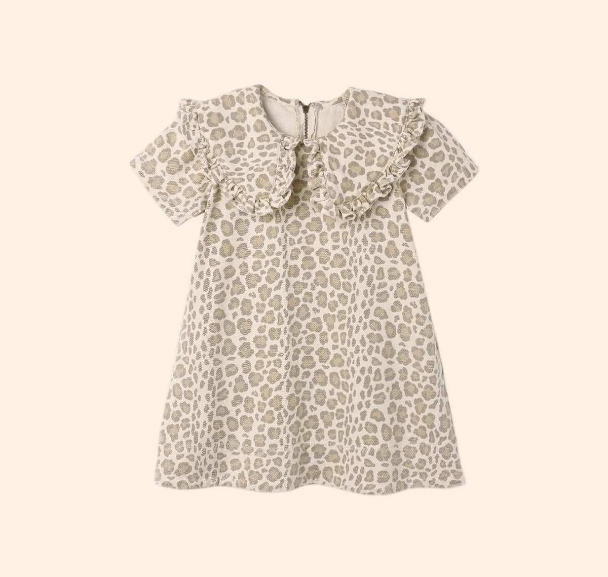 Rylee + Cru Collared Denim Mini Dress - Leopard | HONEYPIEKIDS