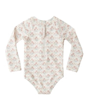Rylee + Cru DELPHINE RASHGUARD ONE-PIECE BLOSSOM - IVORY | HONEYPIEKIDS