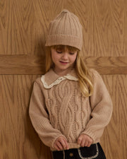 Rylee + Cru Girls Alice Sweater - Heathered Antique | HONEYPIEKIDS 