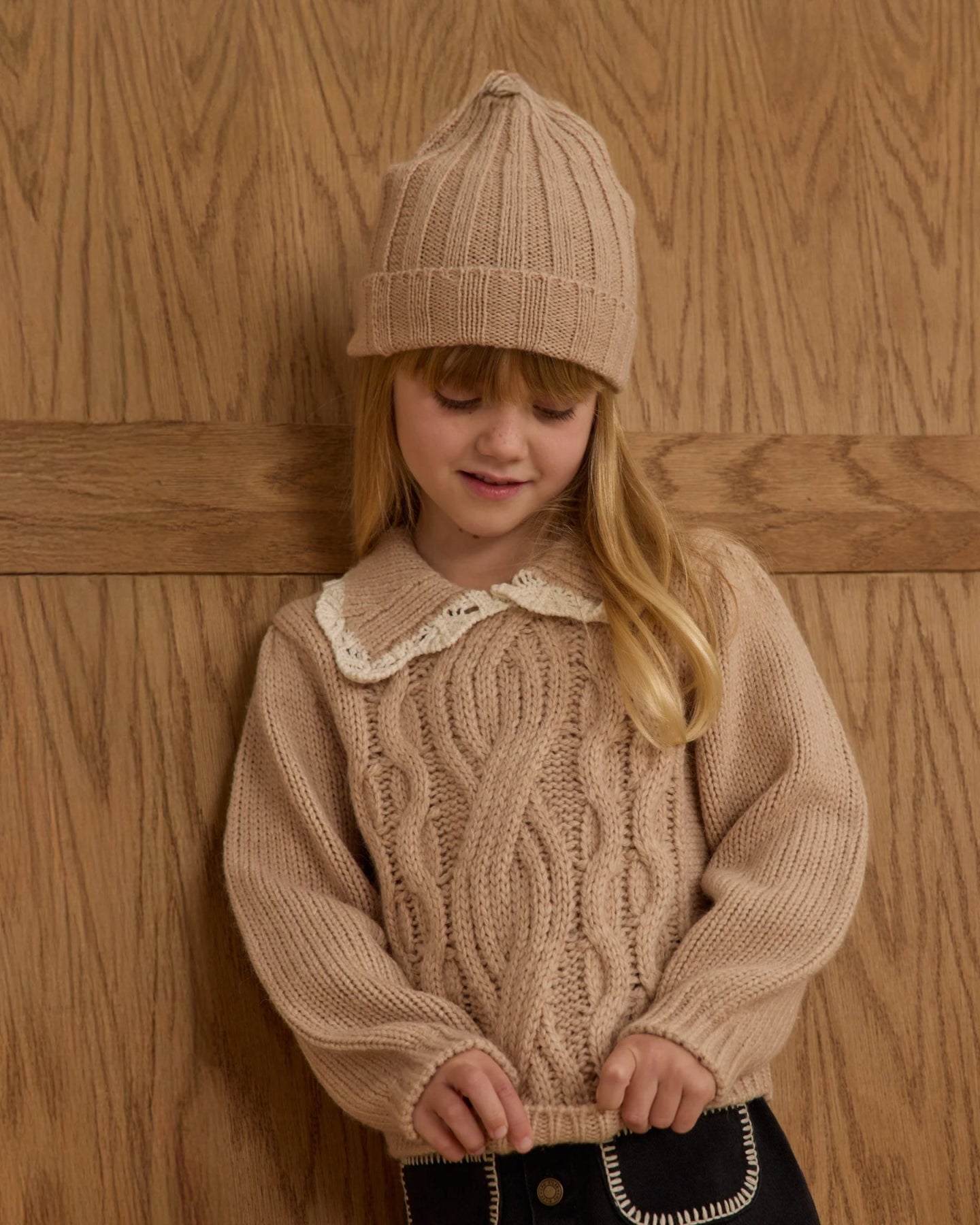 Rylee + Cru Girls Alice Sweater - Heathered Antique | HONEYPIEKIDS 