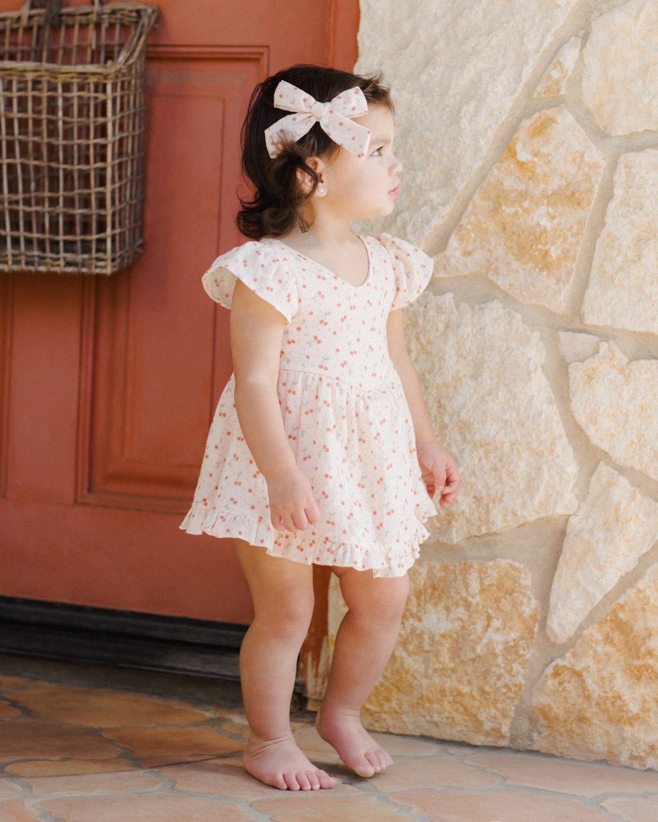 Rylee + Cru Girls Hair Bow - Cherries | HONEYPIEKIDS 