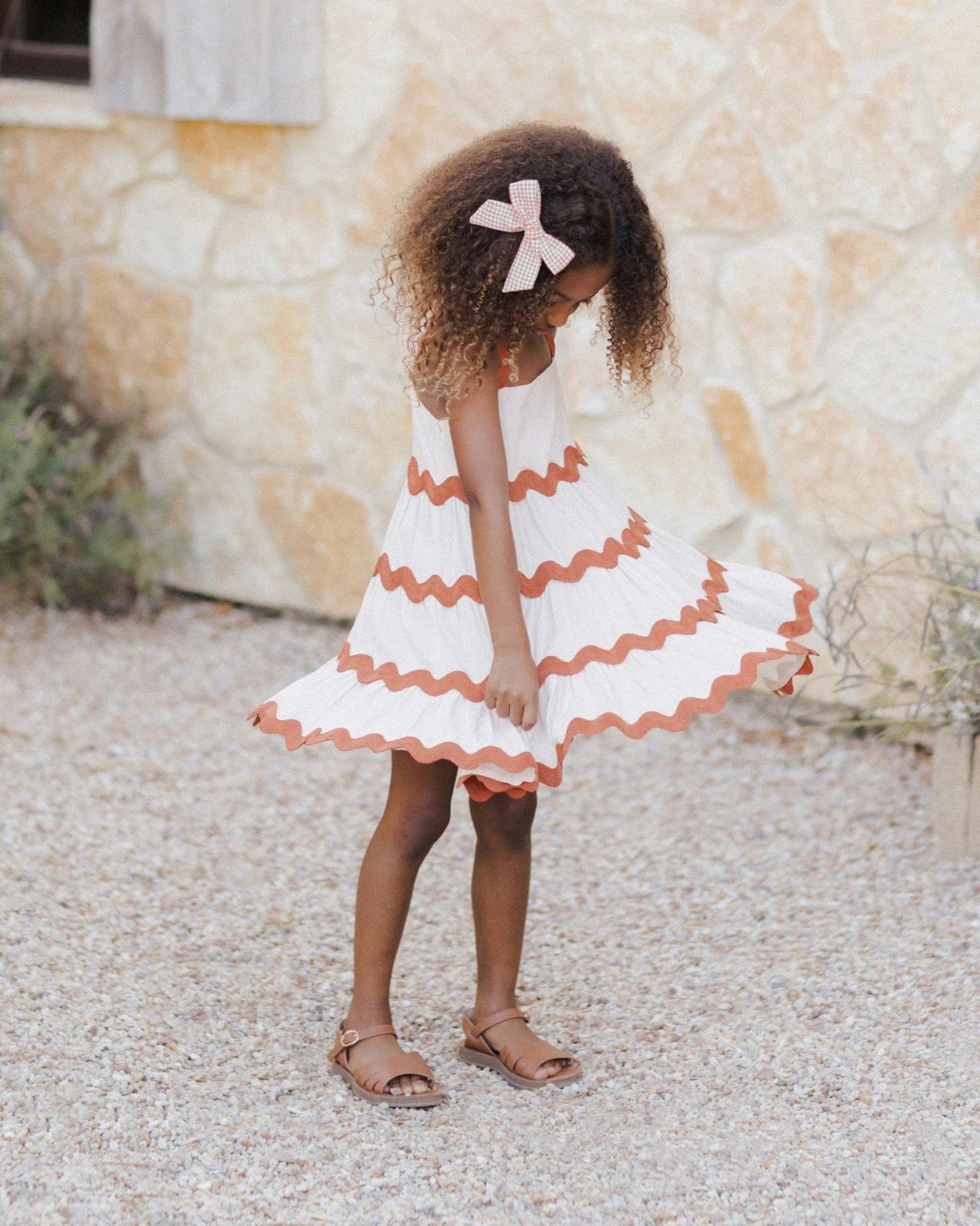 Rylee + Cru Girls Hair Bow - Poppy Gingham | HONEYPIEKIDS 