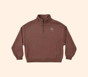 Rylee + Cru Girls Half Zip Sweatshirt - Mulberry | HONEYPIEKIDS 