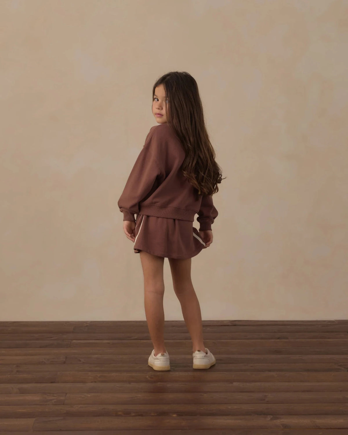 Rylee + Cru Girls Half Zip Sweatshirt - Mulberry | HONEYPIEKIDS 
