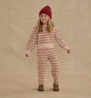 Rylee + Cru Girls Jacquard Knit Set | Ruby Hearts | HONEYPIEKIDS 