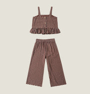 Rylee + Cru Girls Kayli Set - CHOCOLATE POLKA DOT | HONEYPIEKIDS