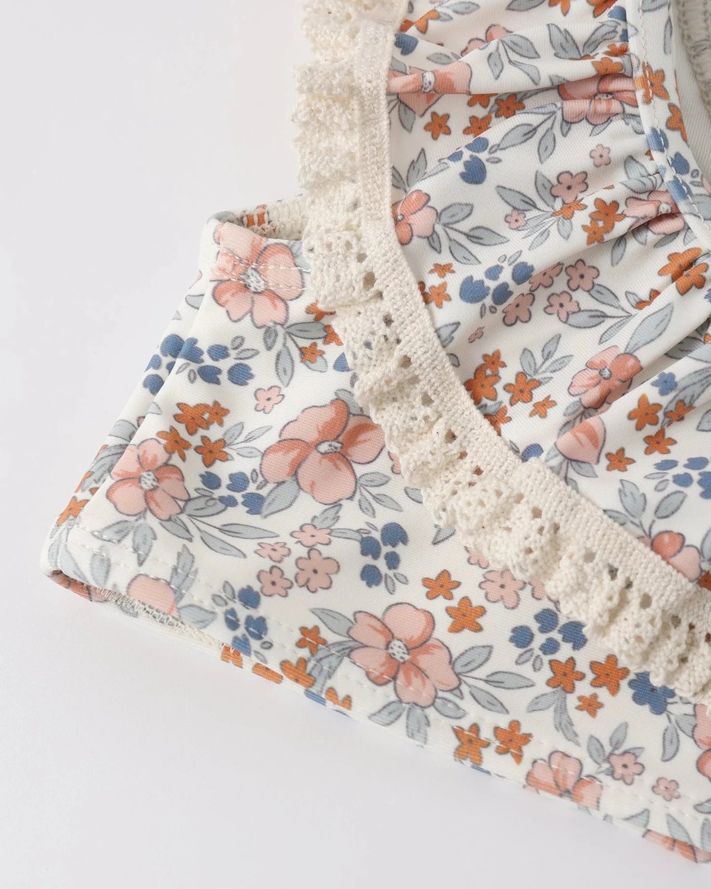 Rylee + Cru Girls Margot Bikini - Flower Field in Ivory | HONEYPIEKIDS