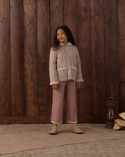 Rylee + Cru Girls Pointelle Knit Pants - Rosewood | HONEYPIEKIDS 