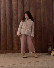 Rylee + Cru Girls Pointelle Knit Pants - Rosewood | HONEYPIEKIDS 