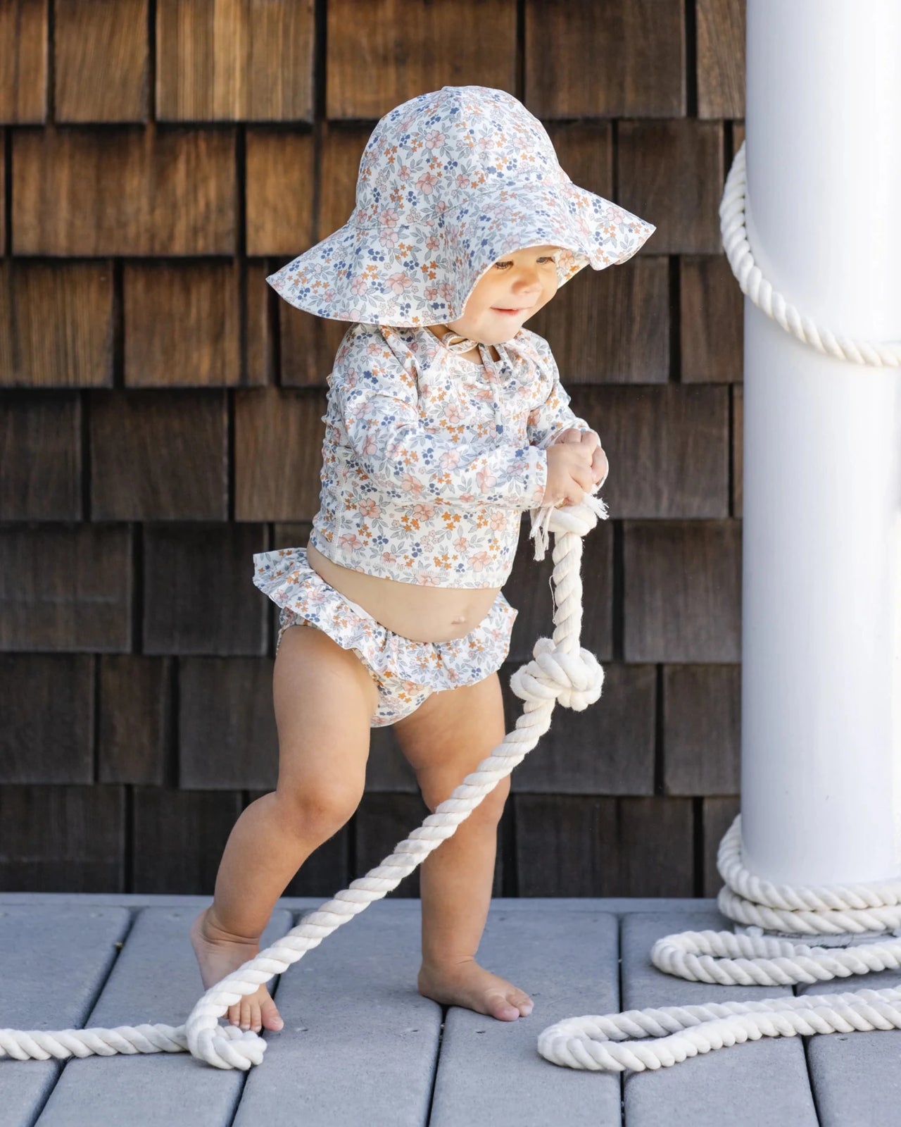 Rylee + Cru Girls Rashguard Set - Flower Fields | HONEYPIEKIDS 