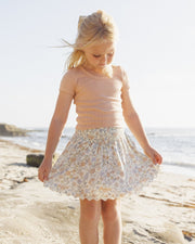 Rylee + Cru Girls Smocked V Mini Skirt - Bloom | HONEYPIEKIDS 