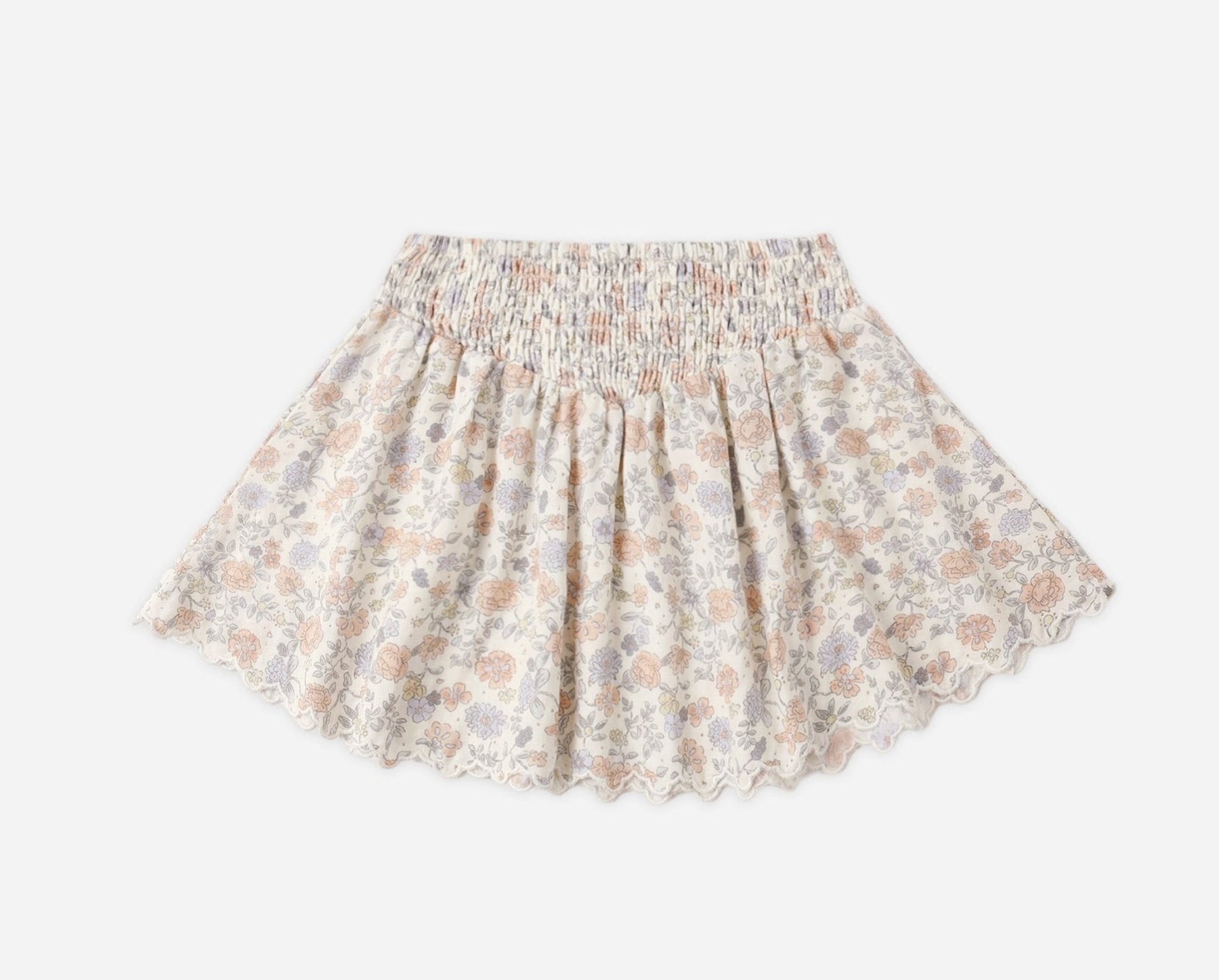 Rylee + Cru Girls Smocked V Mini Skirt - Bloom | HONEYPIEKIDS 