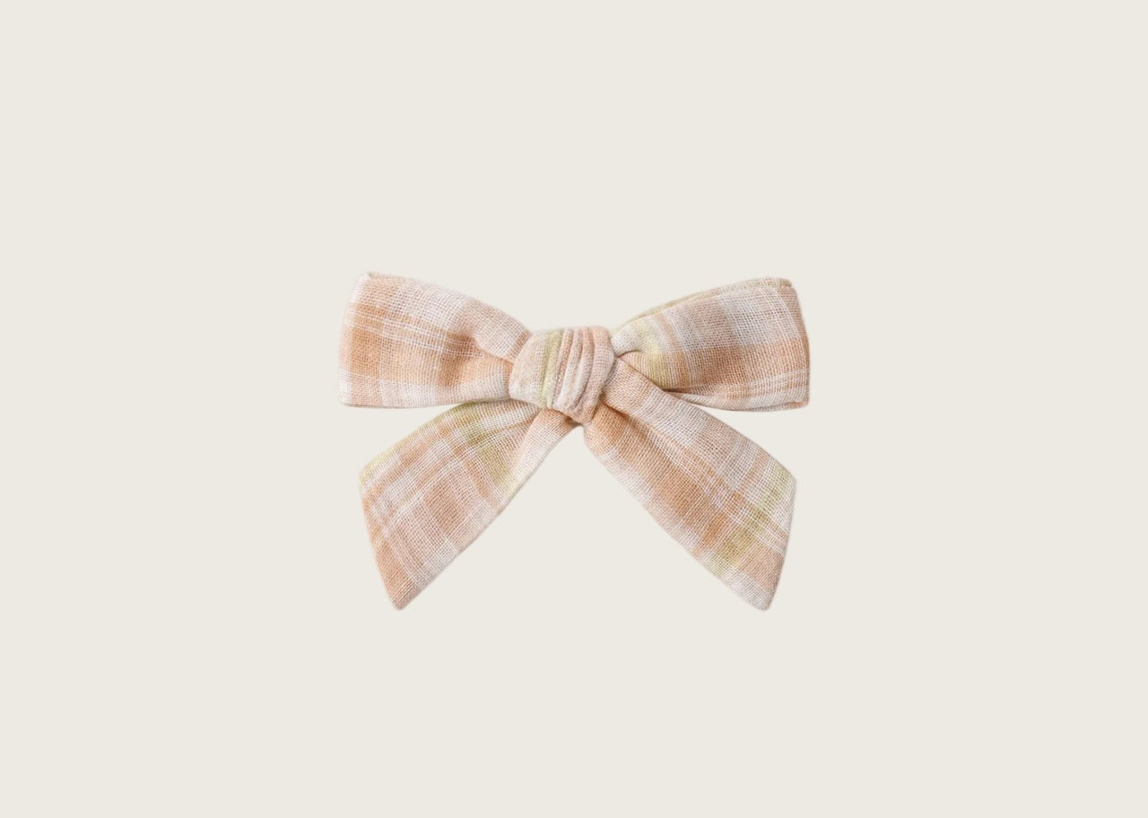 Rylee + Cru Bow - Summer Plaid  | HONEYPIEKIDS