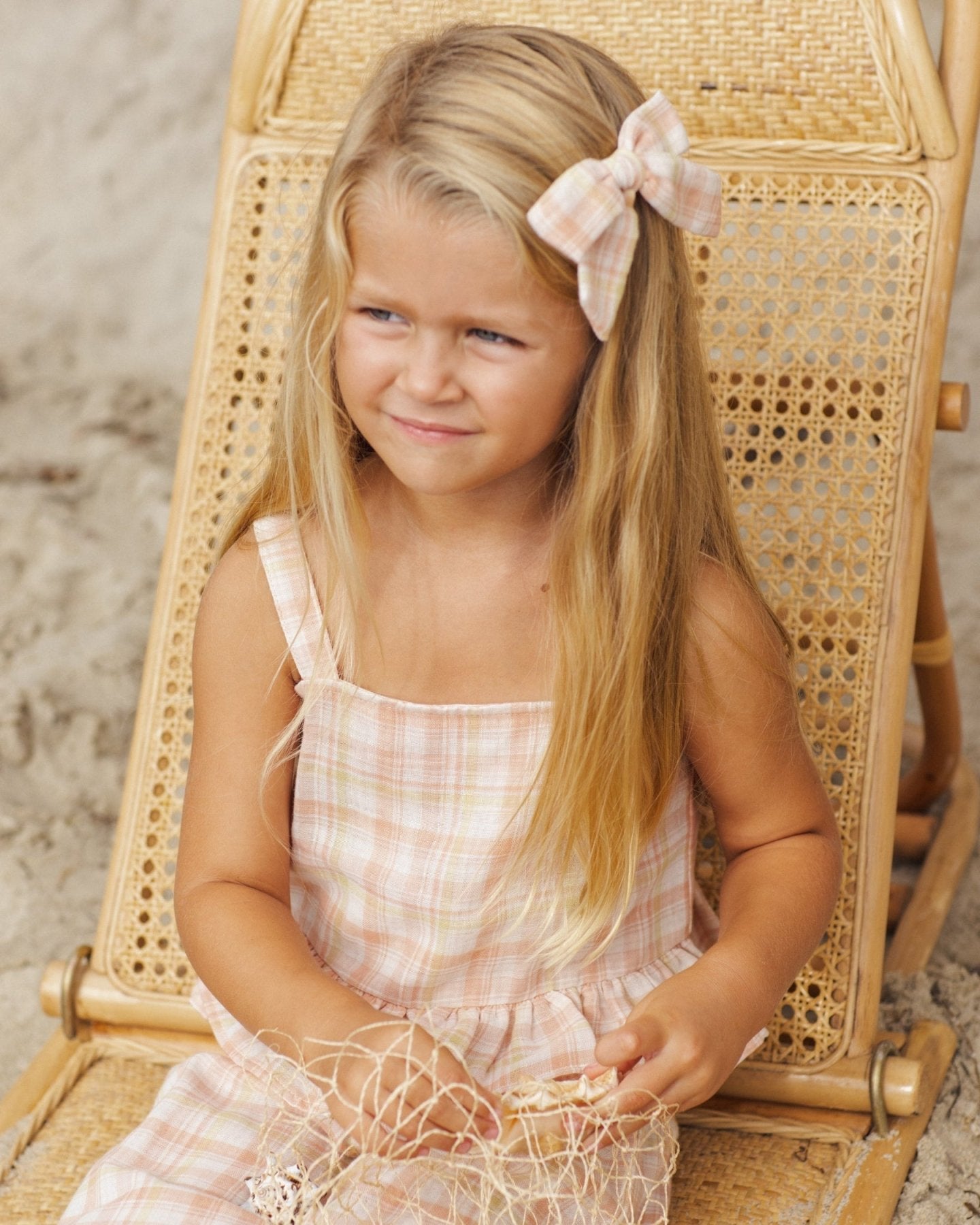 Rylee + Cru Bow - Summer Plaid  | HONEYPIEKIDS