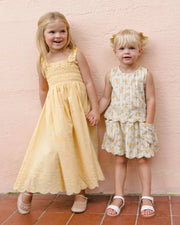 Rylee + Cru Hanna Dress - Lemon - HONEYPIEKIDS.COM